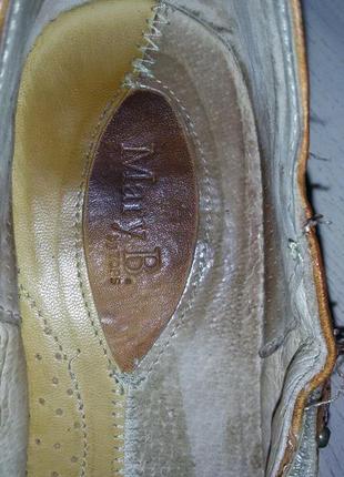 Mary b. by tops- классные кожаные туфли-балетки 41 размер (27,5 см)6 фото