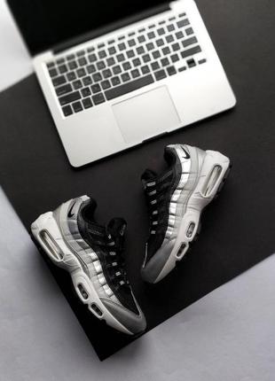 Кроссовки nike air max 95 black silver3 фото