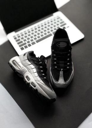 Кроссовки nike air max 95 black silver2 фото