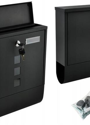 Поштовий ящик malatec 21,7 x 8,5 x 32 см чорний (польща)9 фото