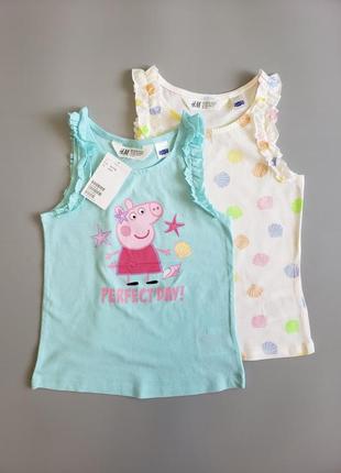 Очень классные яркие летние майки peppa pig h&amp;m4 фото