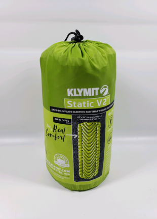 Спальний килимок каремат надувний килимок klymit static v2 green