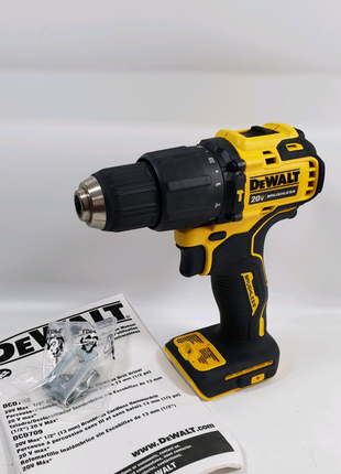 Dewalt dcd709 atomic 20v безщітковий ударний дриль шуруповерт