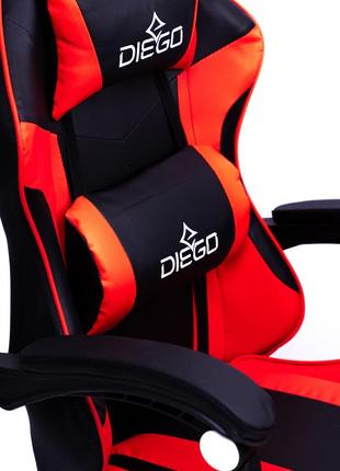 Кресло геймерское diego черно-красное3 фото