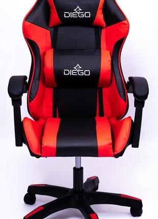 Кресло геймерское diego черно-красное2 фото