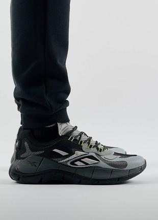 Reebok zig kinetica || grey black1 фото