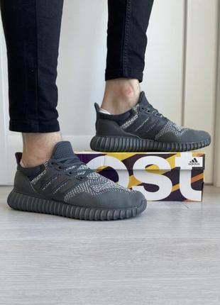 Кроссовки adidas ultraboost, хаки, беговые, сетка3 фото