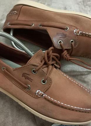 Туфли мокасины кожа муж.43р.lacoste индии