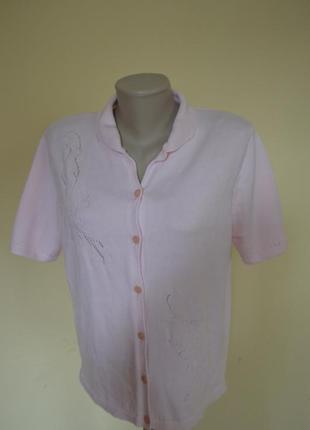 Дуже шикарна якісна сорочка кофточка блузочка ніжно-рожева