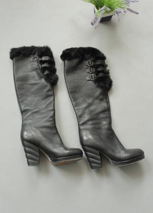 See by chloe шкіряні черевики високі чорні 38 celine lrada ysl chanel gucci