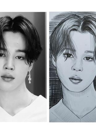 Скетчи jimin, bts5 фото