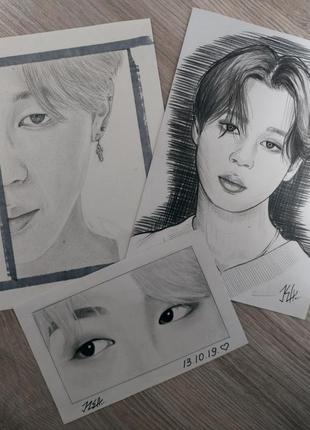 Скетчи jimin, bts1 фото