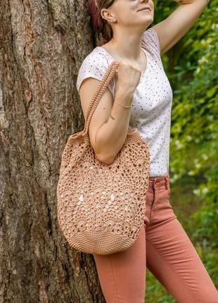 В'язана ажурна торба