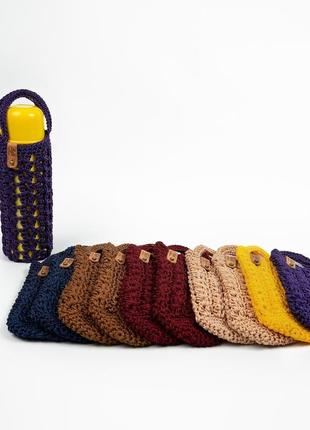 Фіолетова сумочка для термоса2 фото