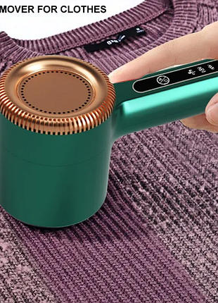 Портативна машинка для видалення ковтунців зелена