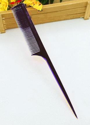 Парикмахерская профессиональная расчёска с хостиком  для укладки волос чёрная
