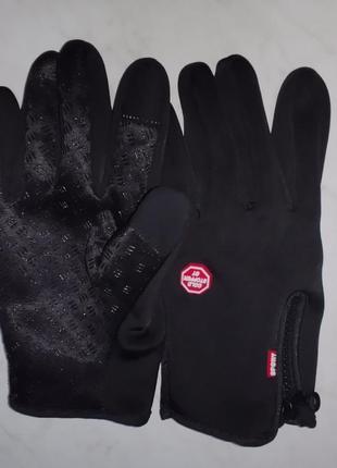 Зимові лижні вітрозахисні рукавички сенсорні l3 фото