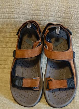 Легкие  открытые ярко коричневые замшевые сандалии 9 р.3 фото