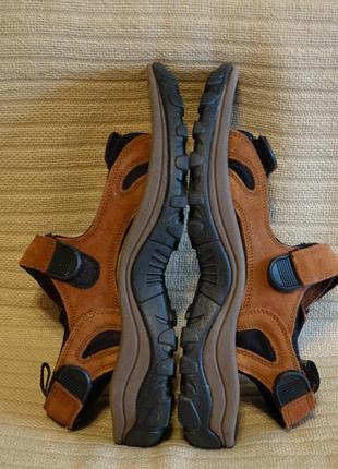 Легкие  открытые ярко коричневые замшевые сандалии 9 р.7 фото