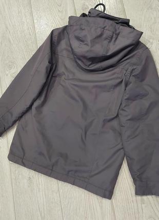 Демисезонная куртка на флисе outventure цвета мокрый асфальт 8-10 лет3 фото