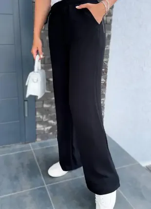 Брюки из ткани жатка