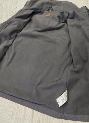 Демисезонная куртка на флисе outventure цвета мокрый асфальт 8-10 лет4 фото