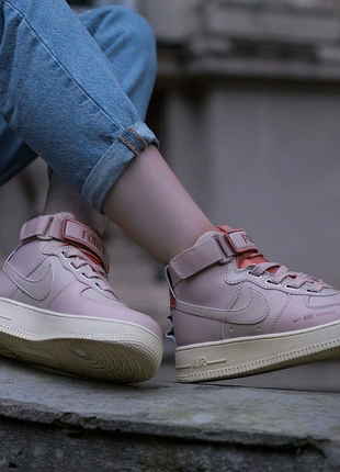 Nike air force 1 high utility pink (артlemb)6 фото