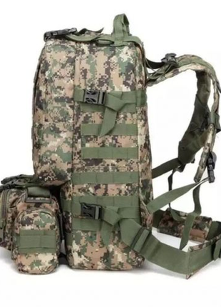 Рюкзак тактичний військовий із підсумками 55 л tactical backpack3 фото