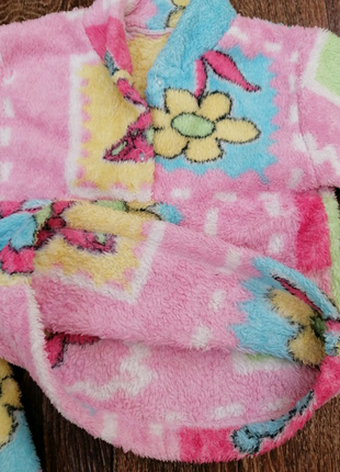 Теплий халат на дівчинку 3-4 роки +піжамка9 фото