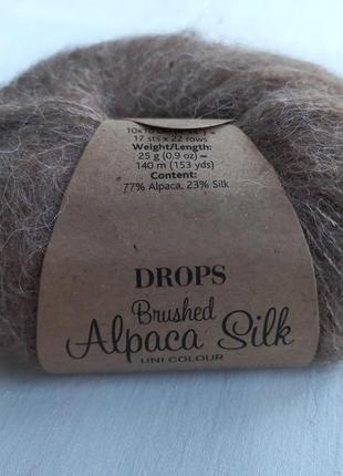 Пряжа drops brushed alpaca silk