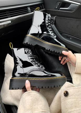 Черевики dr. martens jadon patent black premium ботинки7 фото