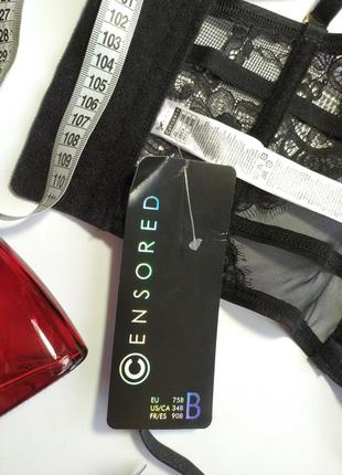 Соблазнительный новый корсет бюстье с подтяжками для чулок censored, 75в