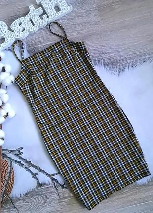 Стильный сарафан в клетку