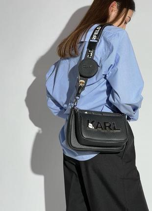 Сумка karl lagerfeld pochette black2 фото