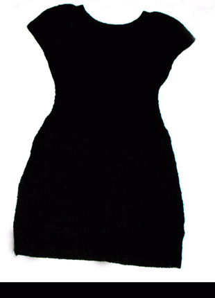 Женское, черное, вязаное платье, футляр, туника