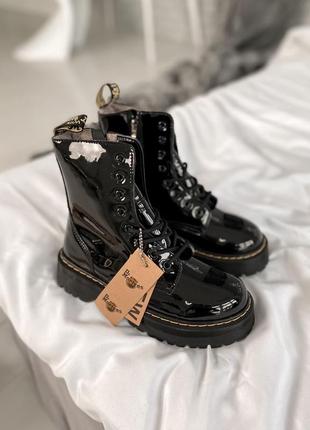 Шикарные лаковые ботинки dr martens7 фото