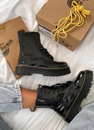 Шикарные лаковые ботинки dr martens9 фото