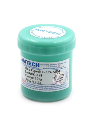 Флюс для паяння amtech nc-559-asm usa банка 100 грамів