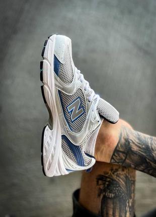 Мужские кроссовки new balance 530 "white/blue silver"7 фото