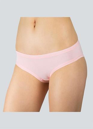 Ніжно-рожеві сліпи жіночі 7520 низькі труси зручні пудроіві трикотажні сліпи на кожен день хіпстери