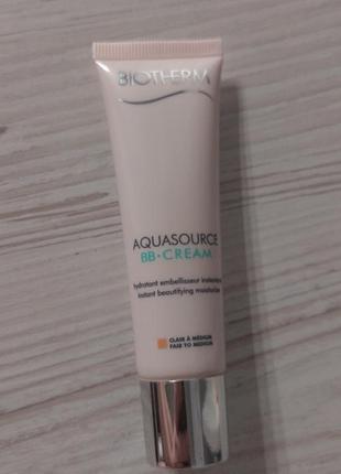 Вв крем для ідеального тону шкіри biotherm aquasource bb cream fair to medium (30ml)2 фото