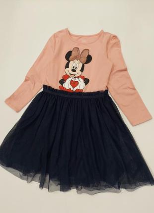 Стильное платье минни с фатиновою юбкой minnie mousе от disney 7-9 лет1 фото