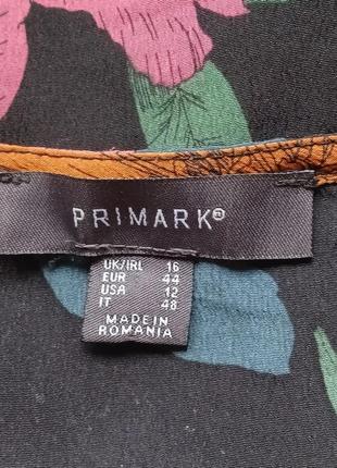 Primark блуза з  рукавами фонарики та  яскравим принтом5 фото