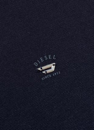 Diesel metal logo polo tee серое мужское поло дизель с металлическим логотипом размер l4 фото