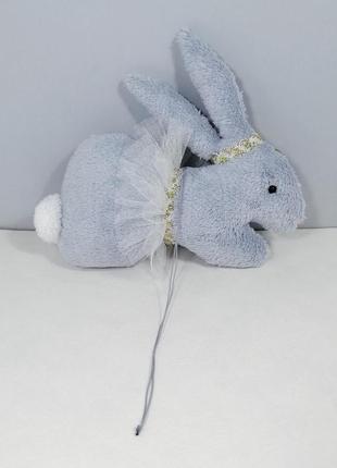Різдвяні кролики новорічна ялинкова іграшка зайчик символ року 2023 кролик сірий заєць іграшка8 фото