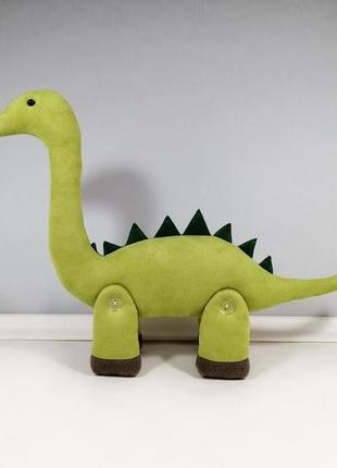 Великий диплодок рухома м'яка іграшка динозавр динозаври юрського періоду зелений динозаврик8 фото