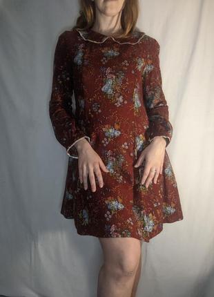 Куковое винтажное ретро платье в цветочный принт платье принцессы 100% хлопок8 фото