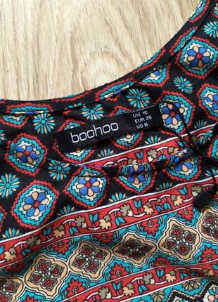 Платье майка сарафан на брителях лямках из платков в узоры boohoo4 фото