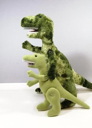 Большой динозавр тираннозавр рекс зеленый декор в комнату4 фото