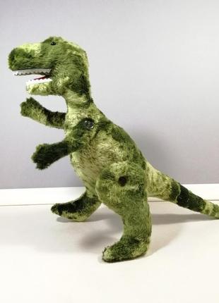 Большой динозавр тираннозавр рекс зеленый декор в комнату